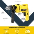 thumbnail image 3 of Taladro Rotomartillo Gutstark Home 1/2 710W 3000rpm Kit Herramientas 32pz, 3 of 9
