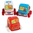 thumbnail image 1 of 3PCS Baby Car Toy Cartoon Washable Detachable Soft Car Toy Toddler Vehicle, 1 of 10