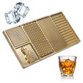 thumbnail image 2 of Patrón Piña Patrón Ondulado Patrón Panal A Cuadros Cobre Bandeja Hielo Whisky Molde para Cubitos Hielo (22*10 Cm), 2 of 9