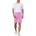 thumbnail image 2 of NOMADIC NOOK Plaid Shorts for Men's Regular Fit Flat Front Summer Chino Shorts 2 Pack, 2 of 5
