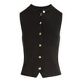 thumbnail image 6 of Scoop Women's and Women’s Plus Mockneck Sweater Vest with Gold Tone Buttons, Midweight, Sizes XS-4X, 6 of 6