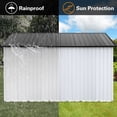 thumbnail image 3 of 10x12 FT Outdoor Storage Shed, Metal Garden Shed with Shutter Ventilation & Hinged Door, Durable Storage for Bicycles, Lawnmowers, and Barbeques, White/Gray, 3 of 6