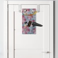 thumbnail image 2 of Blue and Pink Hanging Pocket Organizer, Abstract Petals and Leaves, Printed Polyester Storage Bag with Pockets, 9" x 16", Sea Blue Pink, 2 of 2