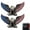 2PCS, variant on Eagle of Freedom Patriotic Badge, 3D Metal Car Emblem with Bald Eagle and Flag Design, Patriotic Flag Edition Auto Decal for Car Truck SUV Motorcycle, Veteran Gift Accessory