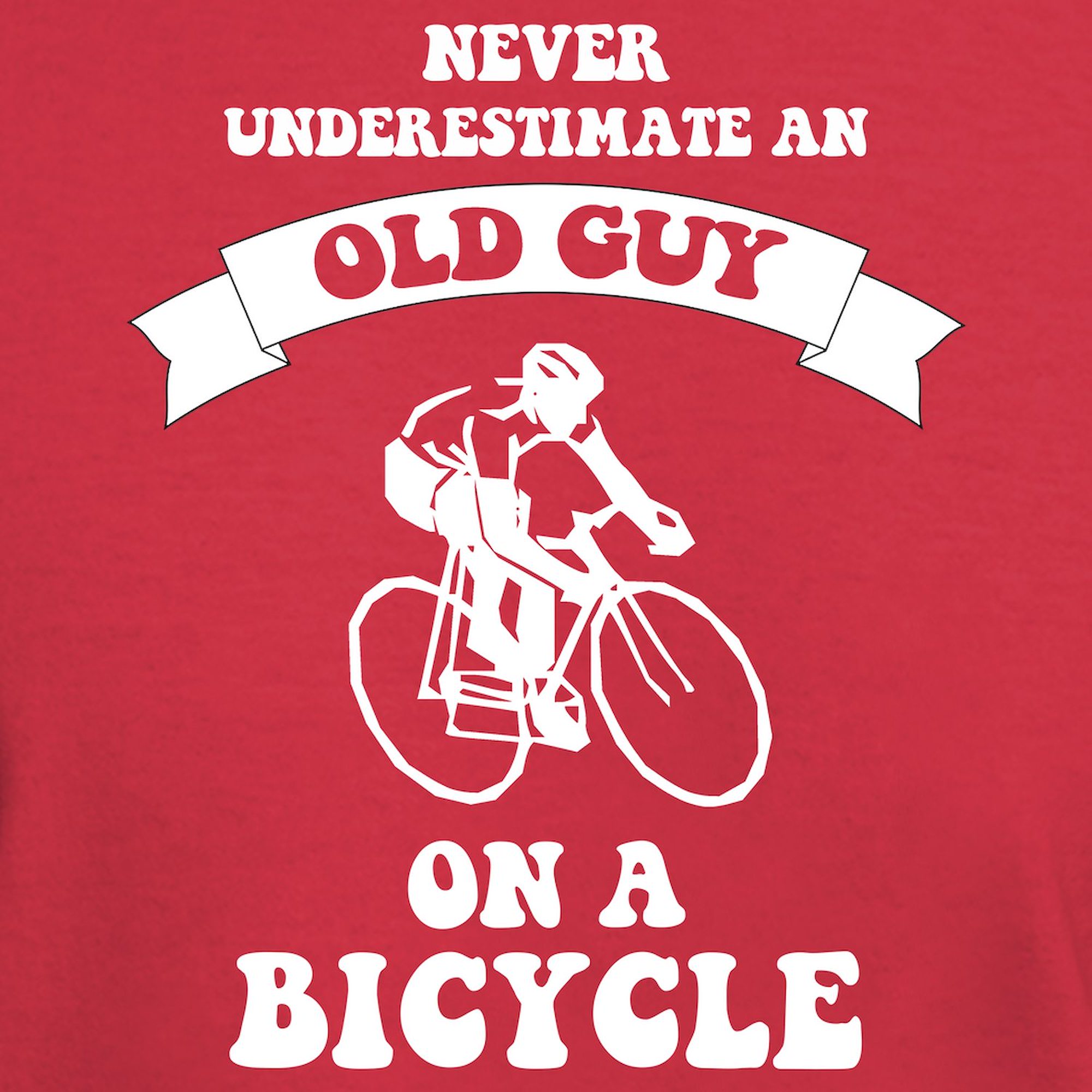 CafePress - Never Underestimate An Old Guy On A Bicycl T Shirt - 100% Cotton T-Shirt - image 3 of 4