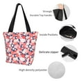 thumbnail image 3 of Lsque Japanese Cherry Blossoms Pattern Beach Tote,Shoulder Handbag,Spacious Tote Bag,Lightweight Travel Bag,Versatile Shopping Bag, 3 of 6