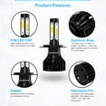 thumbnail image 4 of For 2007-2014 Honda CRV CR-V 4-sides LED High Low Beam Headlight Bulbs H4/9003, 4 of 10
