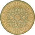 thumbnail image 1 of Unique Loom Tapis Design Floral Edinburgh 6' x 6' Rond Vert Clair/beige, 1 of 1