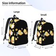 thumbnail image 4 of Easygd Bee Happy Sunflower Gnomes Canvas Backpack: Stylish, Lightweight, and Versatile with Large Capacity and Adjustable Straps –, 4 of 7