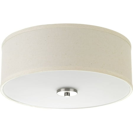 

Progress Lighting Inspire Collection 2 Light 13 Farmhouse Brushed Nickel Flush Mount Light