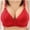 Red, variant on Sleep Bras for Women Lightly Lined Bra Feature V-Neck Wire-Free Bra Style W-718 Pinks-a XL
