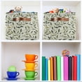 thumbnail image 6 of Yayeee 2 Pack Canvas Storage Basket with Handles for Shelves Fabric Bins Closet Organizer, Lush Greenery, 6 of 8