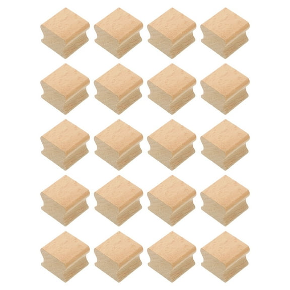 Worgeous 20pcs Blank Grooved Carving Wood Stamps, Durable And Reusable Ideal For Diy Crafts Portable And Lightweight For Scrapbooking