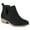 Black, variant on Womens Rimi Pull On Stacked Heel Booties, Widths Available