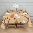 thumbnail image 3 of Pumpkin Skull Bat Spider Square Table Cloth Wrinkle Resistant Washable Happy Halloween Tablecolths Tablecloth for Dining Kitchen Restaurant Birthday (52x52 Inch), 3 of 6