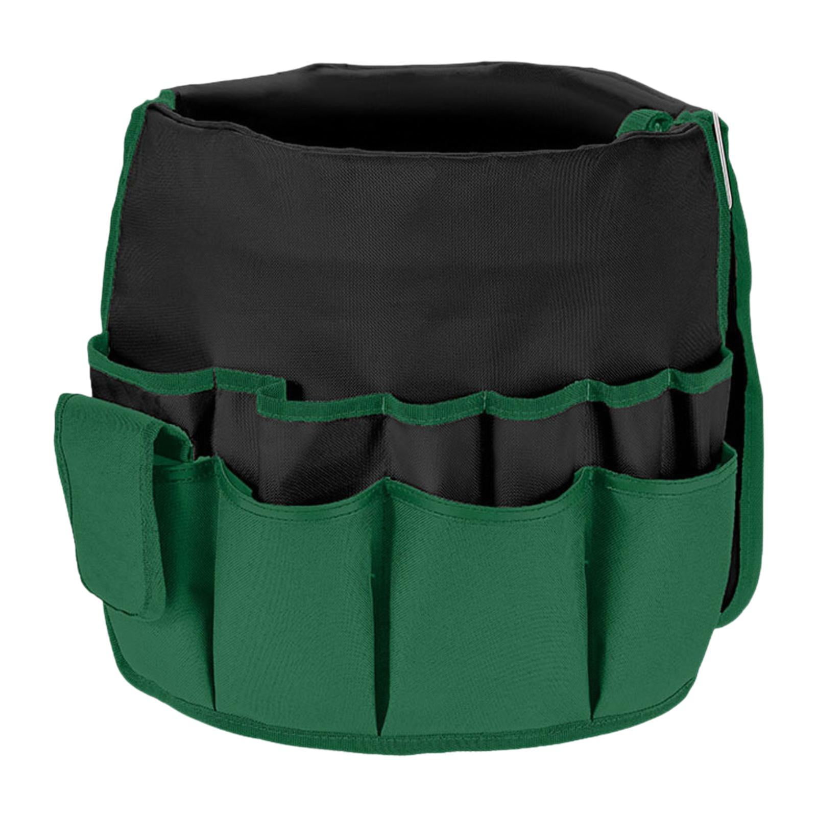 Tool Carrier Storage Bag Gardening Bucket Organizer Multi Pocket Oxford Cloth Design for Home Gardeners