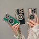 thumbnail image 3 of Compatible con Unique Cute 3D Cartoon Retro Camera Look with Long Lanyard Leather+Soft TPU Shockproof Protector, 3 of 3