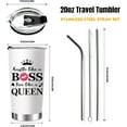thumbnail image 4 of Boss Gifts for Women, Boss Day Gifts for Women, Christmas Birthday Gifts for Boss, Manager, Leader, Appreciation Gifts for Women, Boss, 20 Oz Stainless Steel Tumbler, Boss Lady Tumbler, 4 of 6