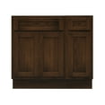 thumbnail image 5 of 36 in. W x 21 in. D x 32.5 in. H Bath Vanity Cabinet without Top in Brown, 5 of 5