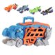 thumbnail image 5 of Camión de transporte de dinosaurios, figura de dinosaurio, juguetes divertidos, camión devorador de dinosaurios, juego de juguetes para niños de 3 azul con 4 coches, 5 of 8
