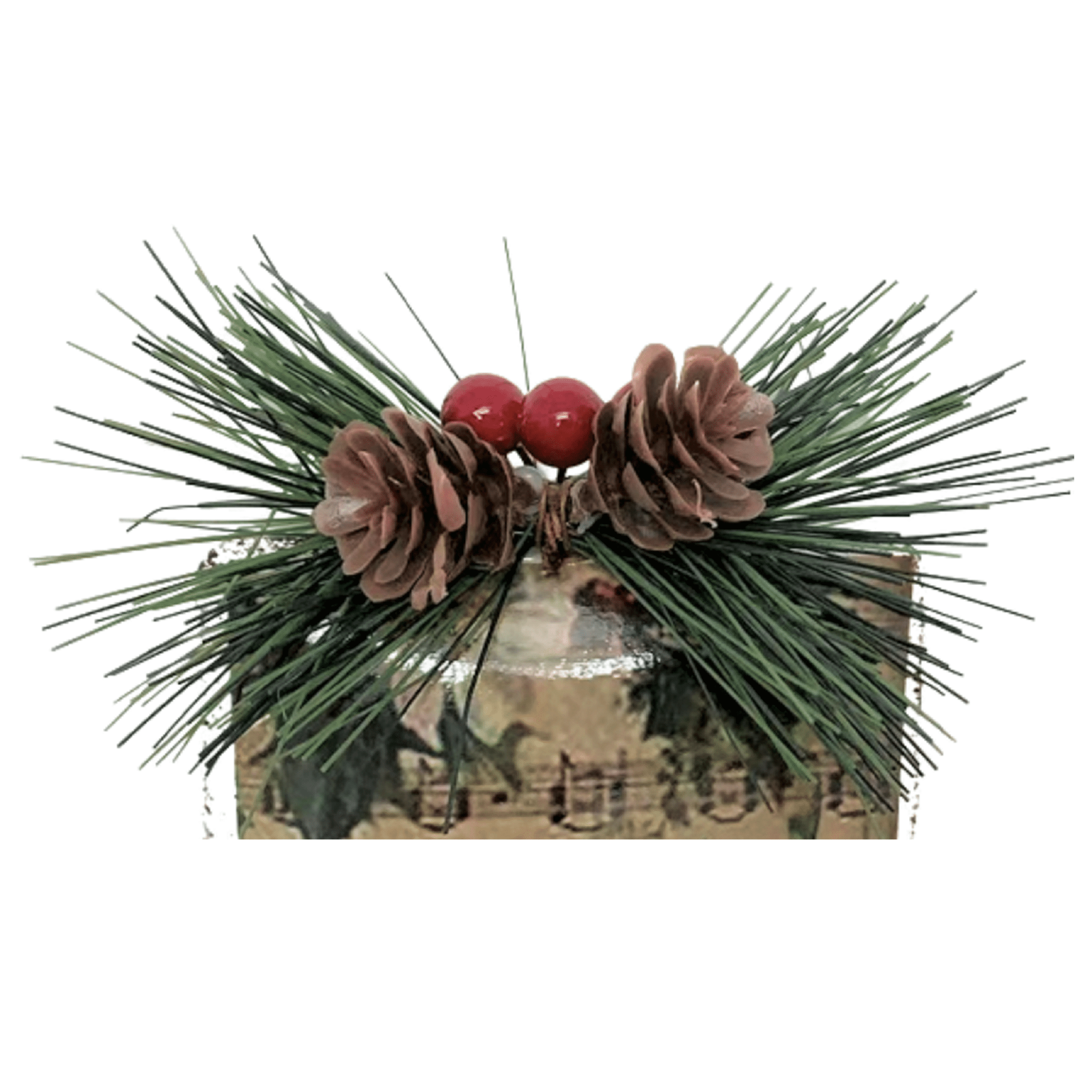 Holiday Time Oversize Rectangle Bird Metal Ornament. Casual Traditional Theme. Vintage Style. Antique Brown Color.