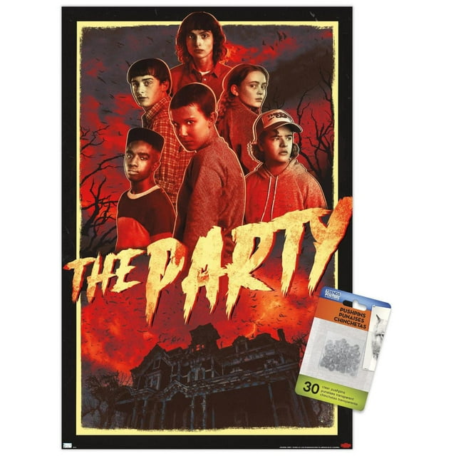 Netflix Stranger Things: Season 4 - The Party Wall Poster with Magnetic Frame, 22.375" x 34"