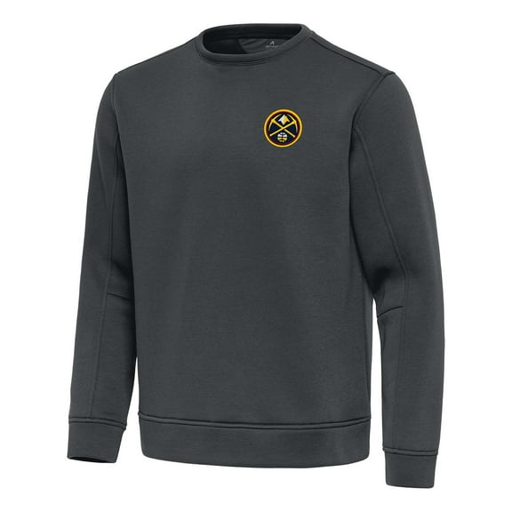 Men's Antigua Pewter Denver Nuggets Relevant Pullover Sweatshirt