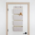 thumbnail image 3 of 3 Sprouts Over-the-Door Nursery Organizer, Beige Gingham, 3 of 11