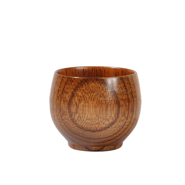 Handmade Primitive Wooden Mug for Coffee Tea Juice Milk and Water Natural Kitchen Dining Bar Cup