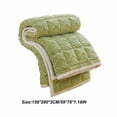 thumbnail image 3 of Solid Color Thick Taffeta Velvet Mattress Pad | Quilted Slip-Resistant Flannel Mattress Topper | Warm Foldable Mattress Pad 59x78 Inches | 1 Piece, 3 of 5