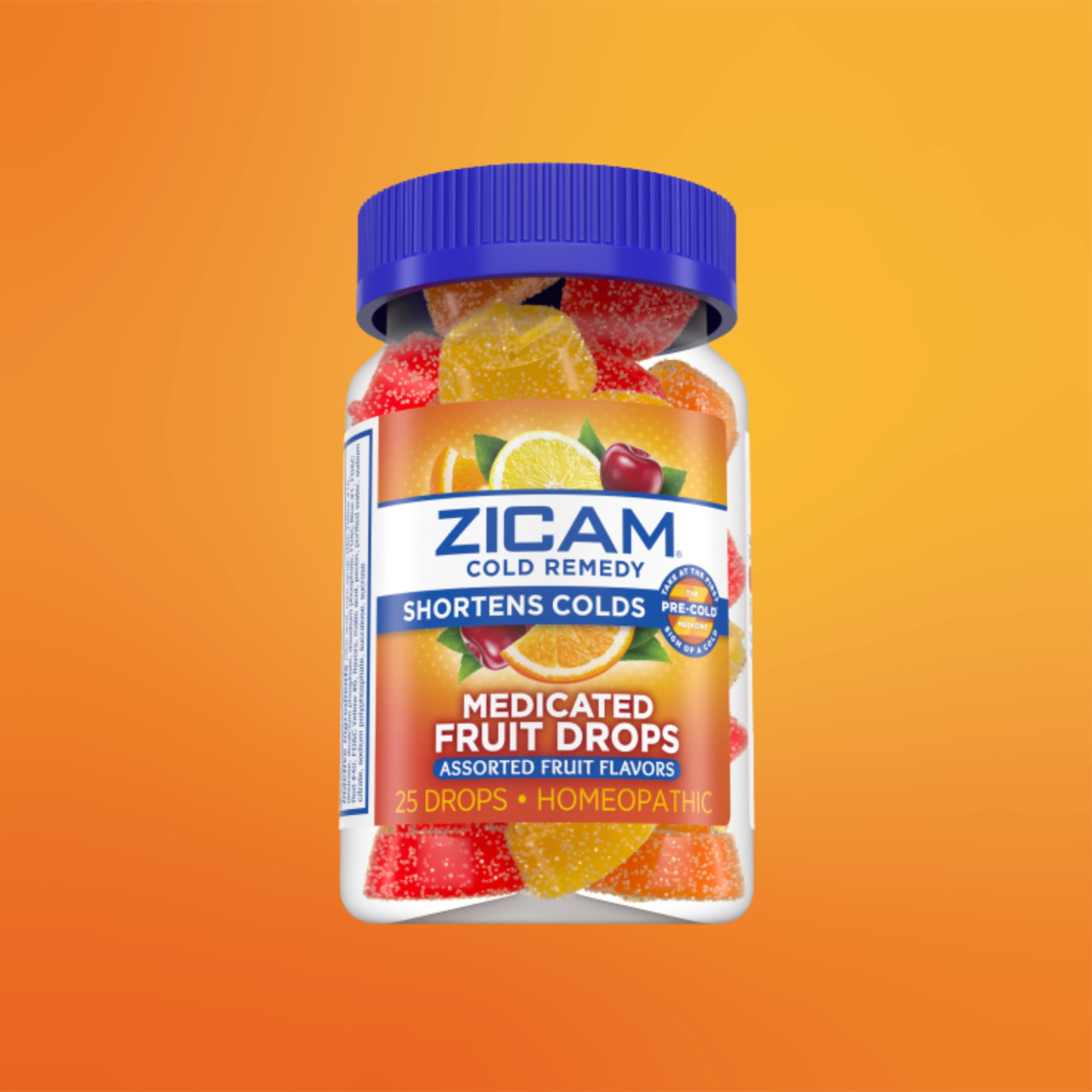 (2 pack) Zicam Cold Remedy Zinc Medicated Fruit Drops, Assorted, Homeopathic Cold Shortening Medicine, 25 Ct