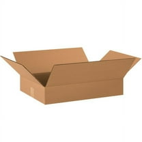 Box Partners Flat Corrugated Boxes 20" x 14" x 3" Kraft 25/Bundle 20143