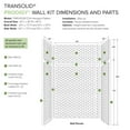 thumbnail image 5 of Transolid PWKX60367224-431 Prodigy 60" x 36" x 96" Shower Wall Kit will Extension, White Herringbone Tile, 5 of 7
