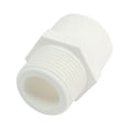 thumbnail image 1 of Unique Bargains 1' PT Male Threaded 32mm Slip PVC-U Pipe Straight Connecter Coupler White, 1 of 1