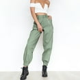 thumbnail image 2 of Sngxgn Women Solid High Elastich Pants Skinny Casual Trousers(Green,XXL), 2 of 4