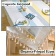 thumbnail image 3 of Embroidered Tassel Tablecloth-Cotton and Linen Dustproof Table Cover Suitable for Kitchen, Restaurant, Party, Family Desktop Decoration, 3 of 6