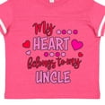 thumbnail image 4 of Inktastic My Heart Belongs to My Uncle Boys or Girls Toddler T-Shirt, 4 of 5