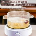 thumbnail image 3 of Cookware Glass Stovetop Pot with Lid,  Resilient Heat Resistant Coffee Tea Milk Cooking Pot, Noodle Soup Cookware with Cover 1800ml, 3 of 11