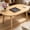 23.6"l Oval Natural, variant on Coffee Table, 23.6" Small Oval Coffee Tables for Small Space with 4 Solid Wood Leg, Floor Table Desk for Sitting on The Floor, Side Table Japanese Low Table for Living Room Apartment, Black