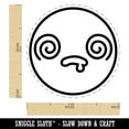 thumbnail image 2 of Kawaii Cute Dazed Confused Drool Face Self-Inking Rubber Stamp Ink Stamper - Brown Ink - Medium 1 Inch, 2 of 7