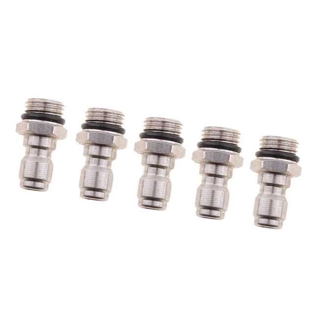 5x Adaptador de pulverizador de acero inoxidable, acoplador rápido, piezas de limpieza para coche, M14mm X 1,5 Zulema Adaptador de acoplamiento del rociador