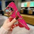 thumbnail image 2 of Compatible with iPhone 12 Pro Magnetic Glitter Bling Case 6.1 Inch, Luxury Love Heart Pattern Plating Case, Compatible with MagSafe for Women Girls Shockproof Back Cover-Hot Pink, 2 of 10