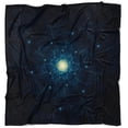 thumbnail image 4 of DESIGN ART Designart 'Glowing Fractal Flower Blue on Black' Floral Throw Blanket, 4 of 5