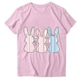 thumbnail image 2 of Womens Easter Tops 2025 Summer Casual Pullover Printed T-Shirt with Round Neck and Short Sleeves, 2 of 4