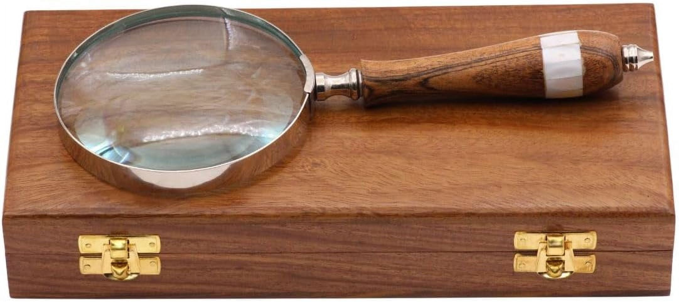 Personalized Gift Magnifying Glass with Engraved Hardwood Box - Unique Gift