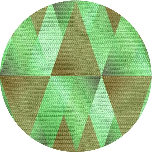 Ahgly Company Tapis d'Intérieur Lavable en Machine Carré Vert Transitionnel Oignon Vert, 3 Pieds Carré