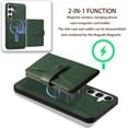 thumbnail image 6 of Allytechgroup Galaxy S23 Plus Case, Premium PU Leather 2 In 1 Wallet Phone Case for Samsung Galaxy S23 Plus with Card Holder Shockproof TPU Magnetic Cover Compatible with MagSafe & Car Mount,Green, 6 of 7