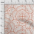 thumbnail image 1 of oneOone Cotton Poplin Twill Dark Peach Fabric Artistic Mandala Quilting Supplies Print Sewing Fabric By The Yard 56 Inch Wide, 1 of 4
