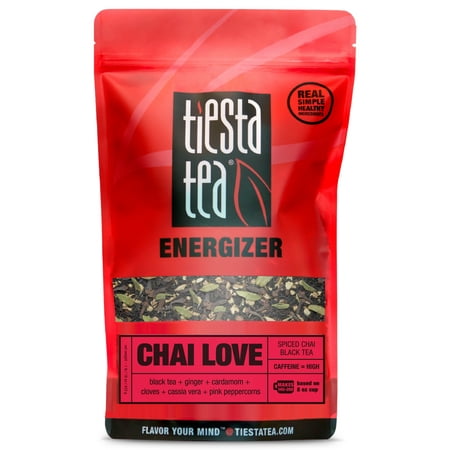 Tiesta Tea Energizer, Chai Love, Loose Leaf Black Tea Blend, High Caffeine, 1 Lb Bulk