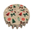 thumbnail image 3 of XMXT Waterproof Table Cloth, Christmas Lights Bow Polyester Round Tablecloth for Dining Room Party Decor Tablecloths, 60 inches, 3 of 8